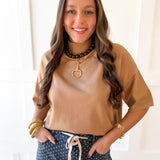 Mock Neck Sweater - Mocha