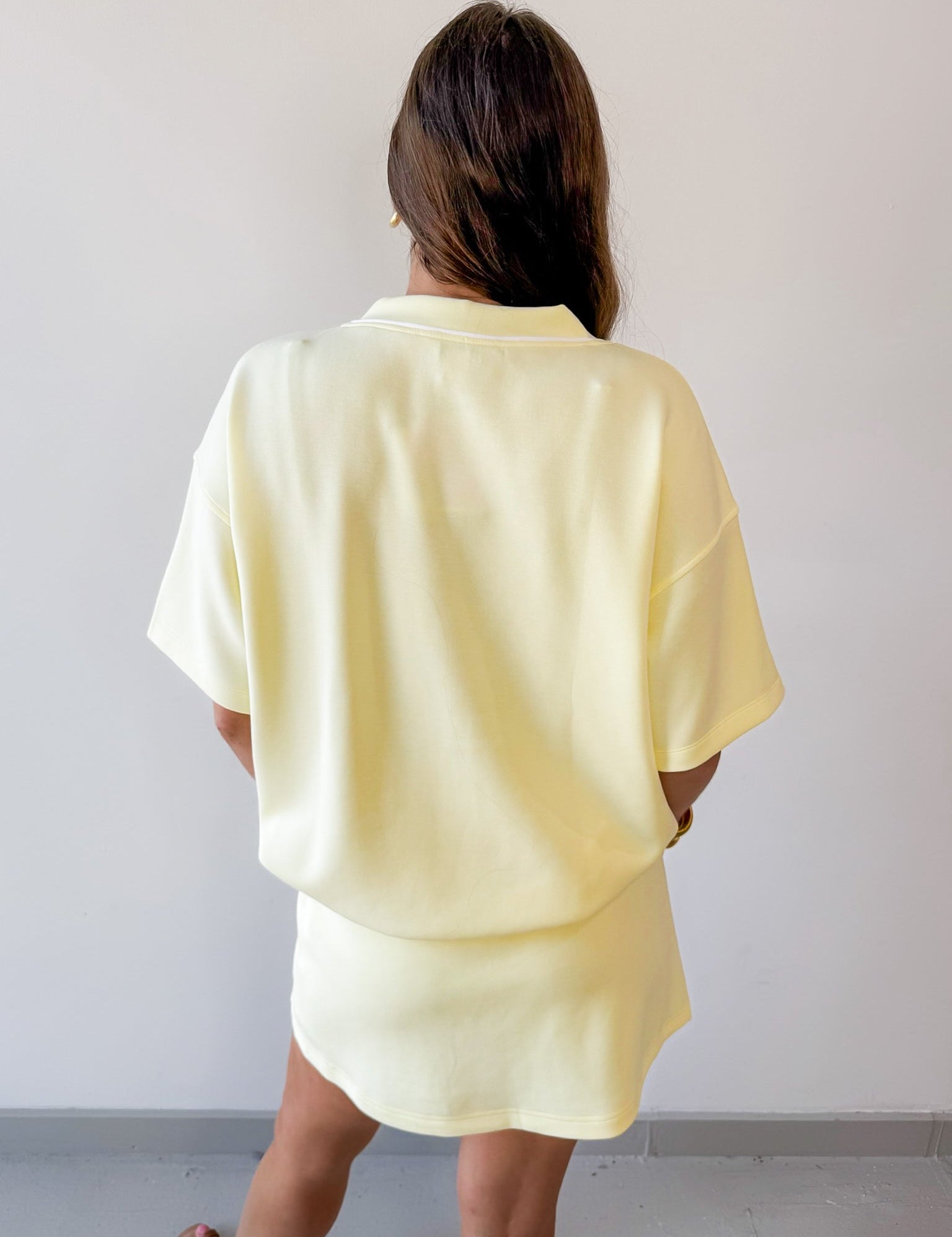 Modal Poly Piping Top & Short Set