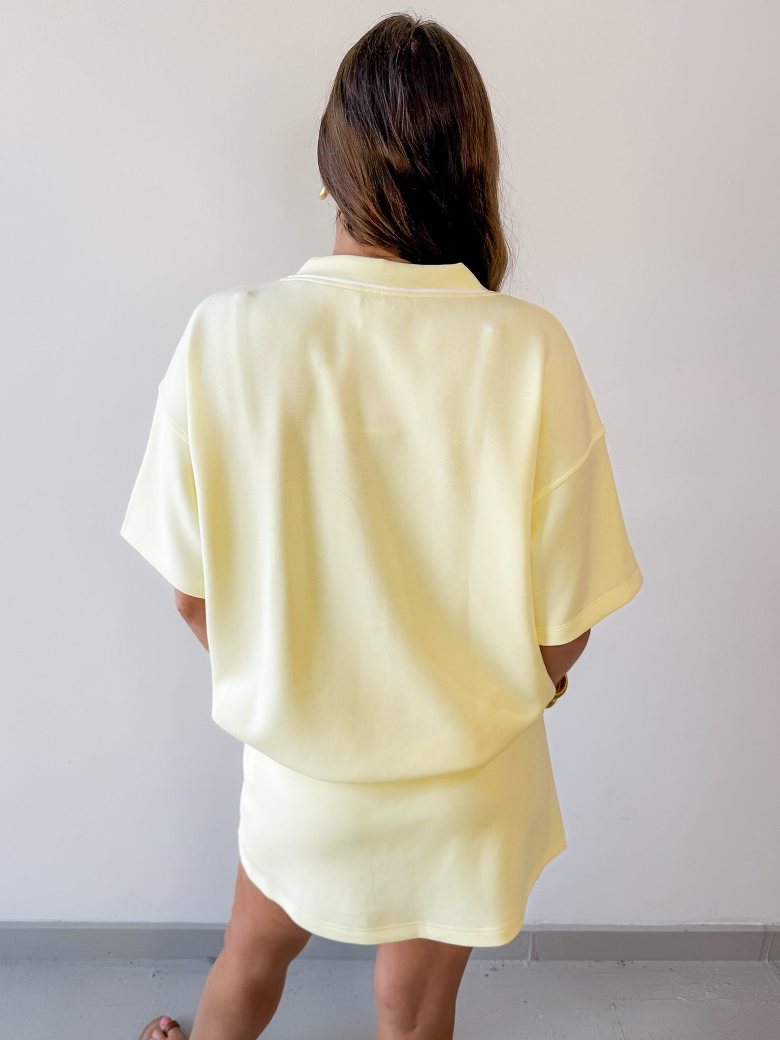 Modal Poly Piping Top & Short Set