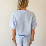 Modal Poly Piping Top & Short Set