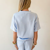 Modal Poly Piping Top & Short Set
