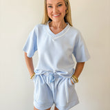 Modal Poly Piping Top & Short Set