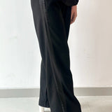 Modal Satin Side Stripe Wide Leg Pant
