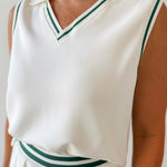 Modal Soft Top & Skort Set - White/Green