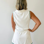 Modal Soft Top & Skort Set - White/Green