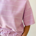Modal Stripe Crew Top & Skort Set