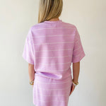 Modal Stripe Crew Top & Skort Set