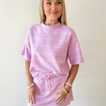 Modal Stripe Crew Top & Skort Set