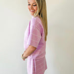 Modal Stripe Crew Top & Skort Set