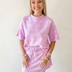 Modal Stripe Crew Top & Skort Set