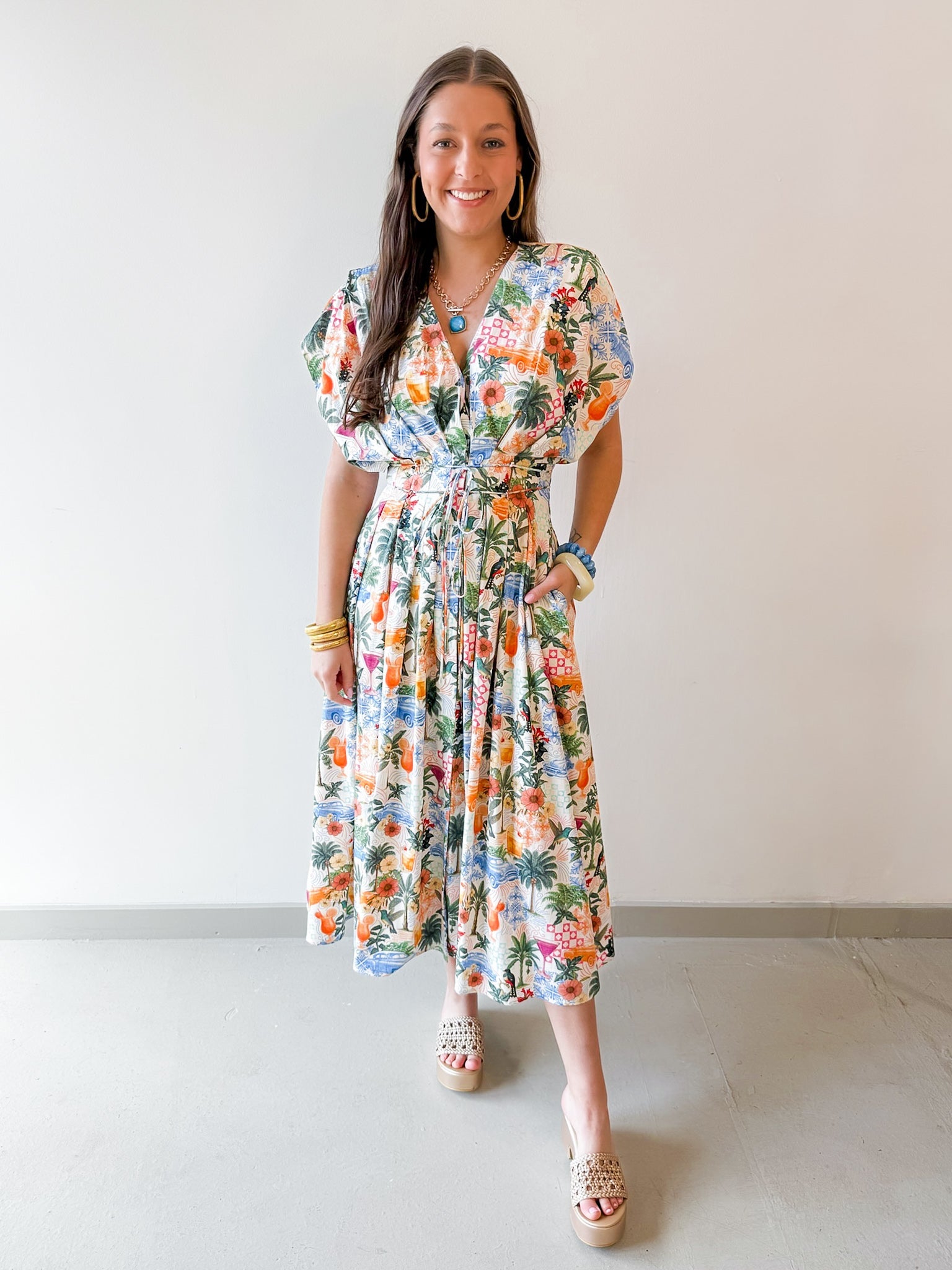 Monaco V Neck Dress