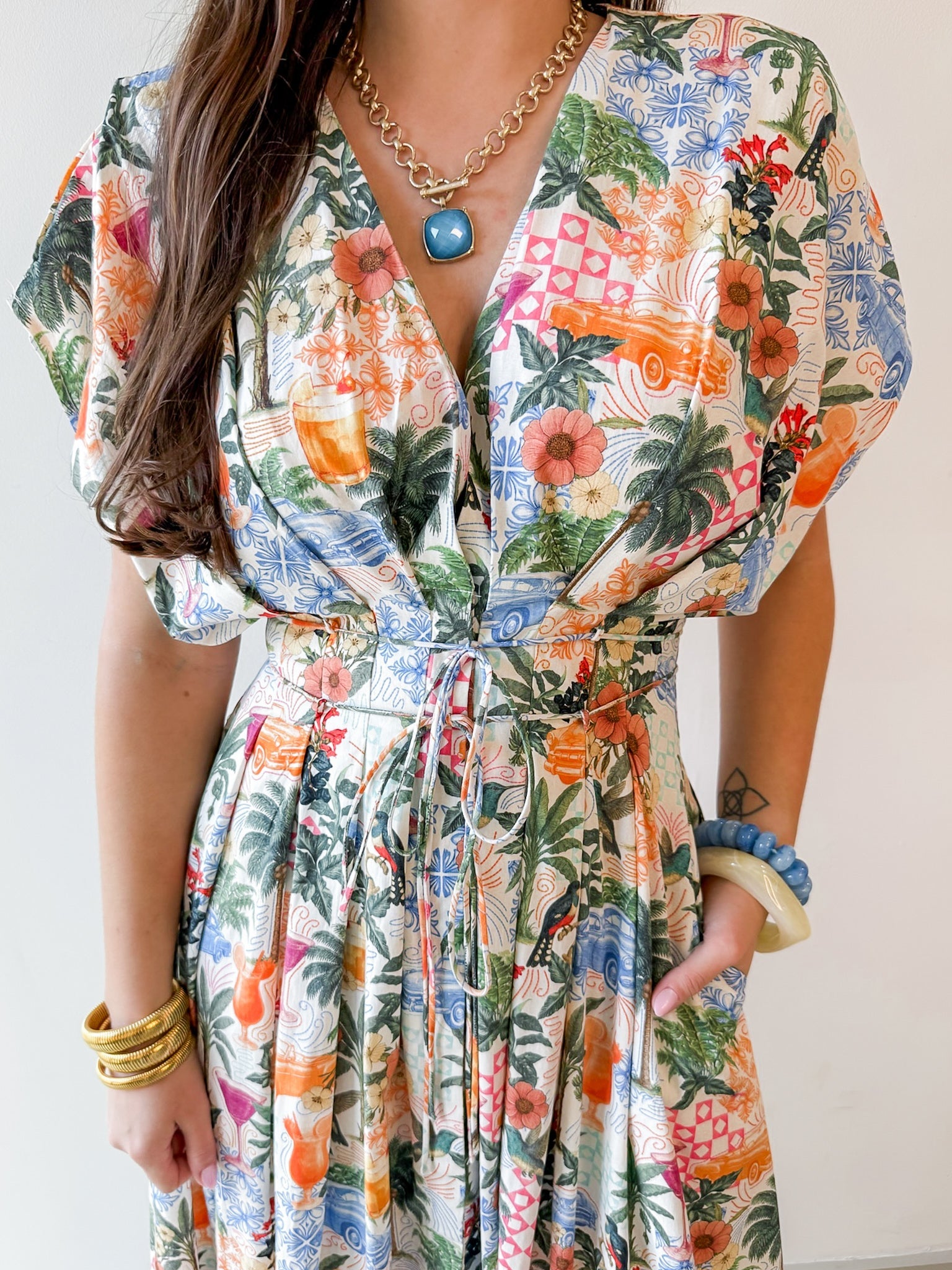 Monaco V Neck Dress