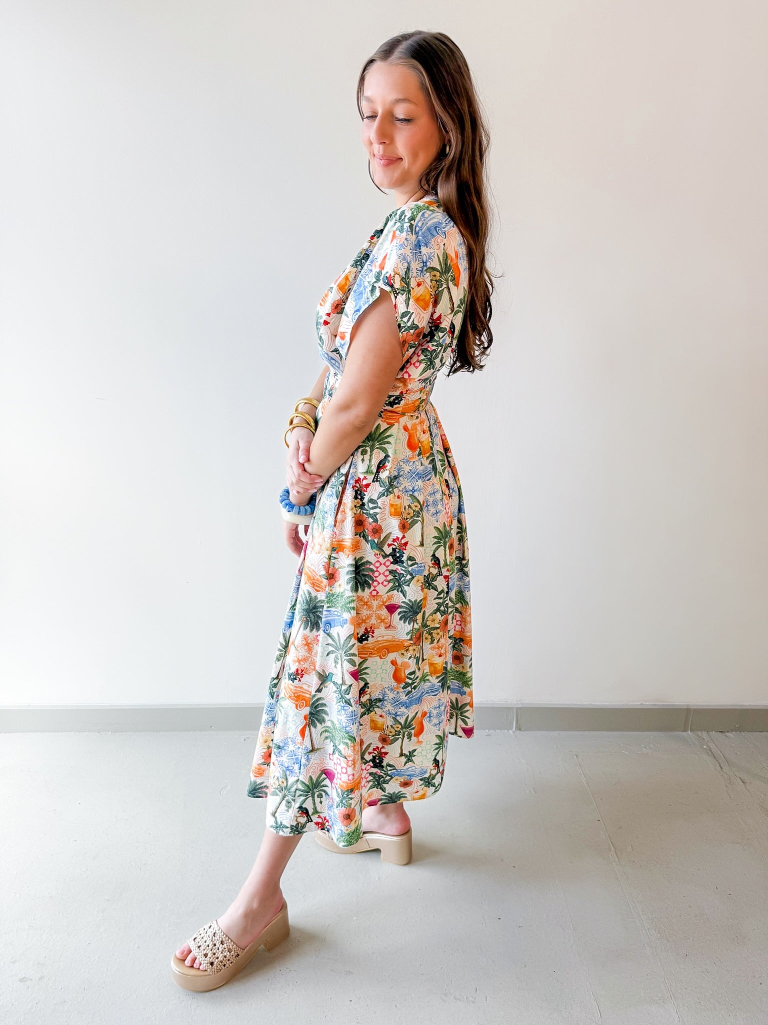 Monaco V Neck Dress