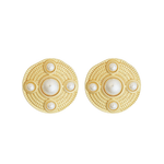 Multi Pearl Circle Earrings