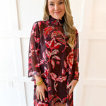 Multi Print Sheer Midi Dress