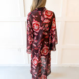 Multi Print Sheer Midi Dress