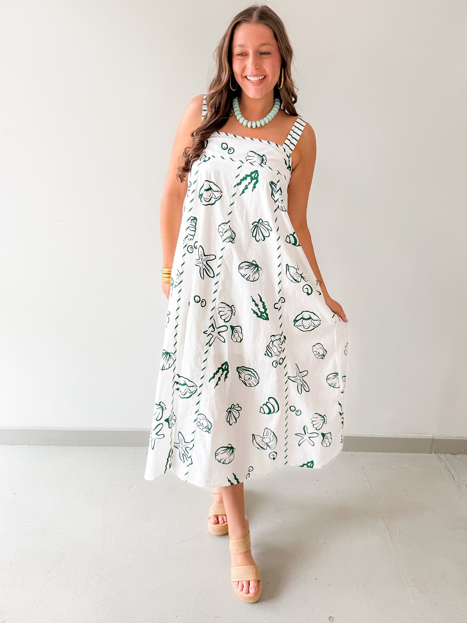 Nautical Empire Maxi Dress