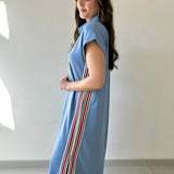 Nautical Side Stripe Midi Dress