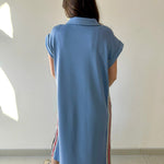 Nautical Side Stripe Midi Dress