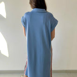 Nautical Side Stripe Midi Dress