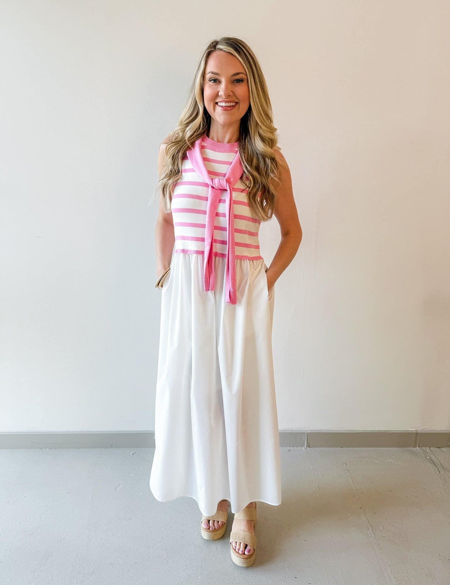 Nora Contrast Detail Maxi Dress