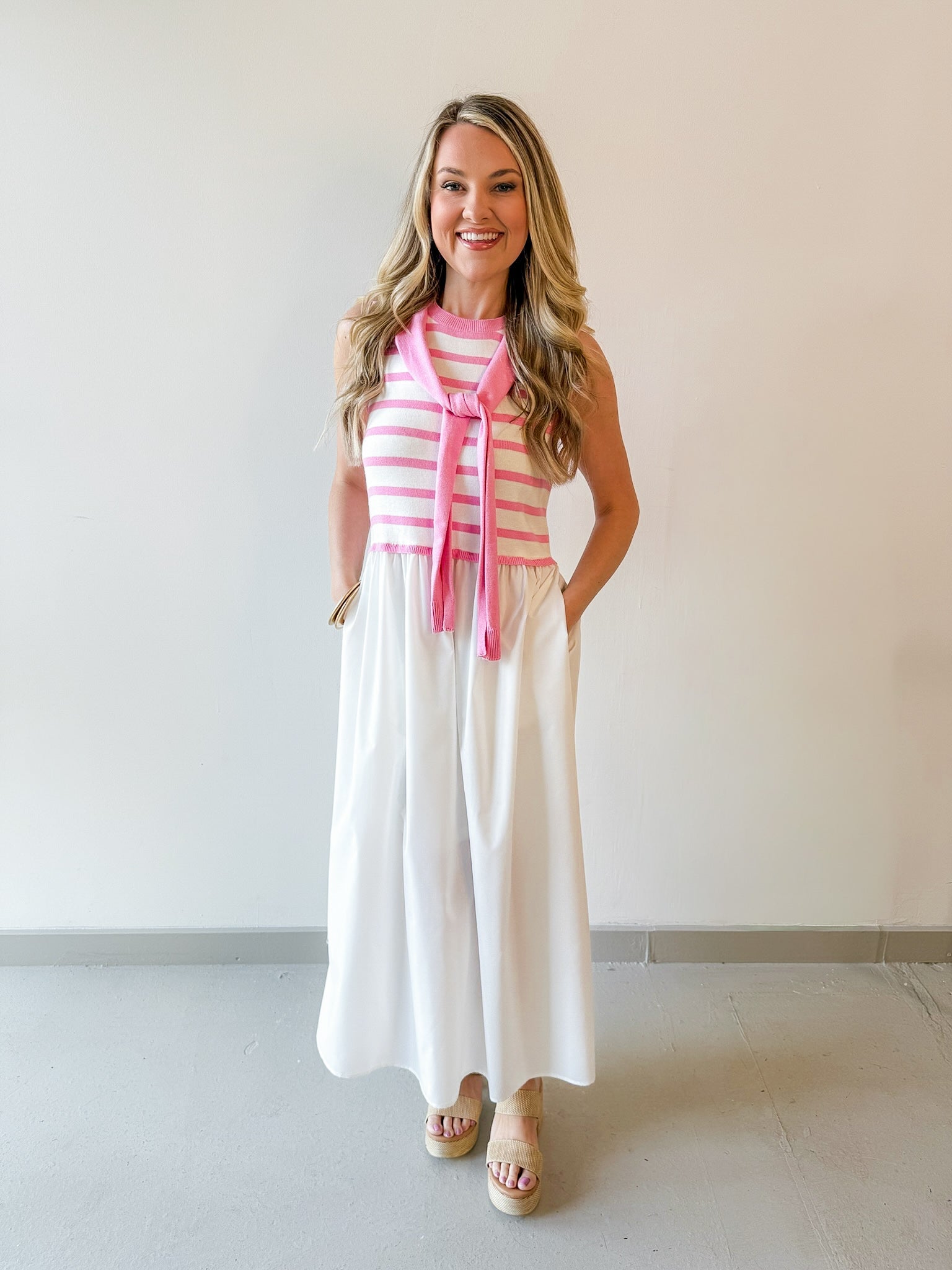 Nora Contrast Detail Maxi Dress