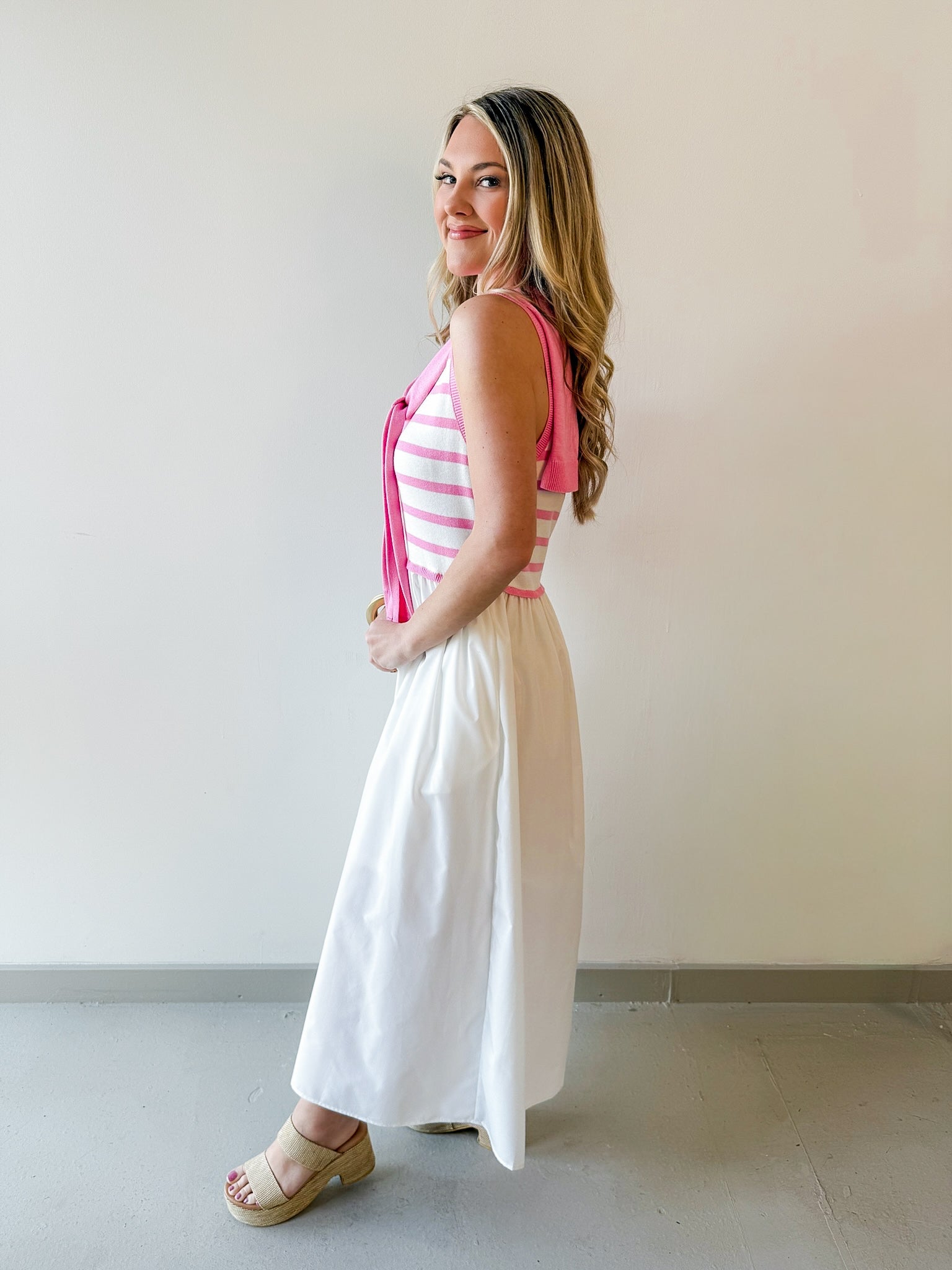 Nora Contrast Detail Maxi Dress