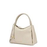 Nova Woven Texture Top Handle Bag Off White
