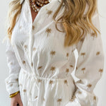 Off White Embroidery Romper