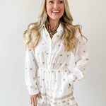 Off White Embroidery Romper