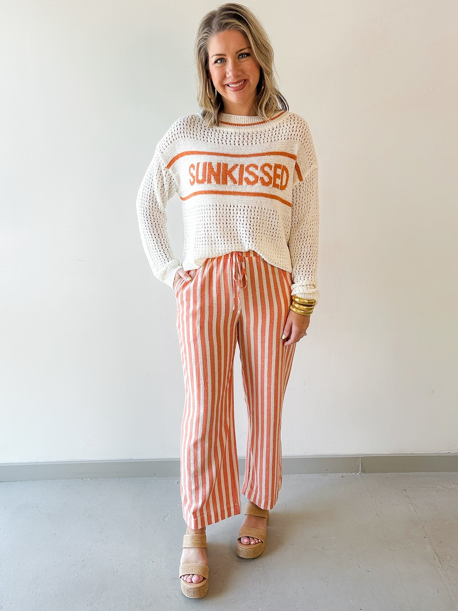 Open Knit " Sunkissed" Sweater