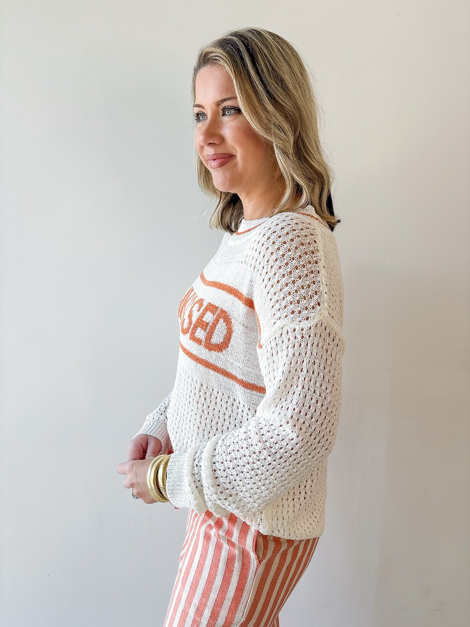 Open Knit " Sunkissed" Sweater