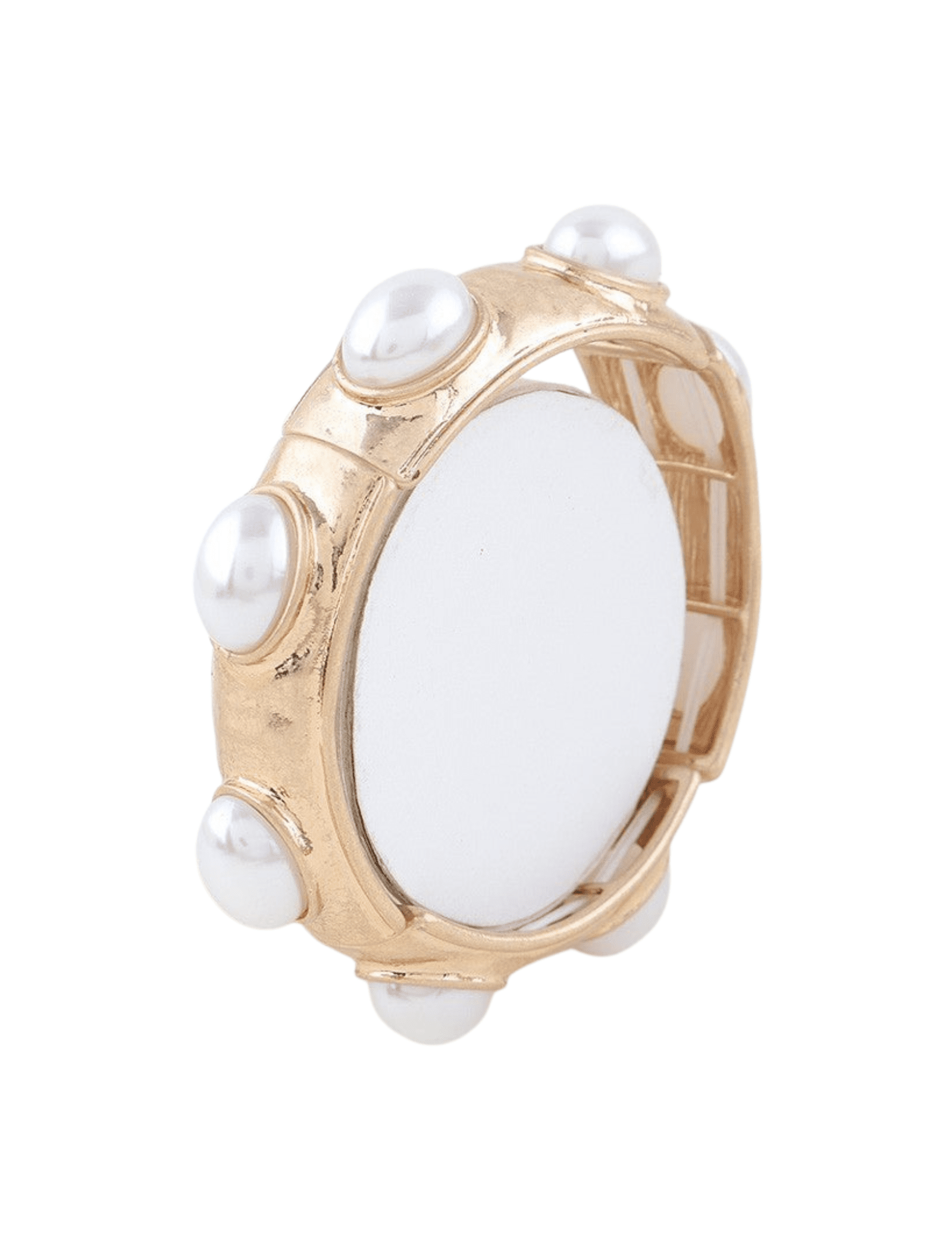 Oval Marble Stone Cuff Bracelet