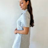 P. Cill Butter 3/4 Zip Dress - Heather Grey