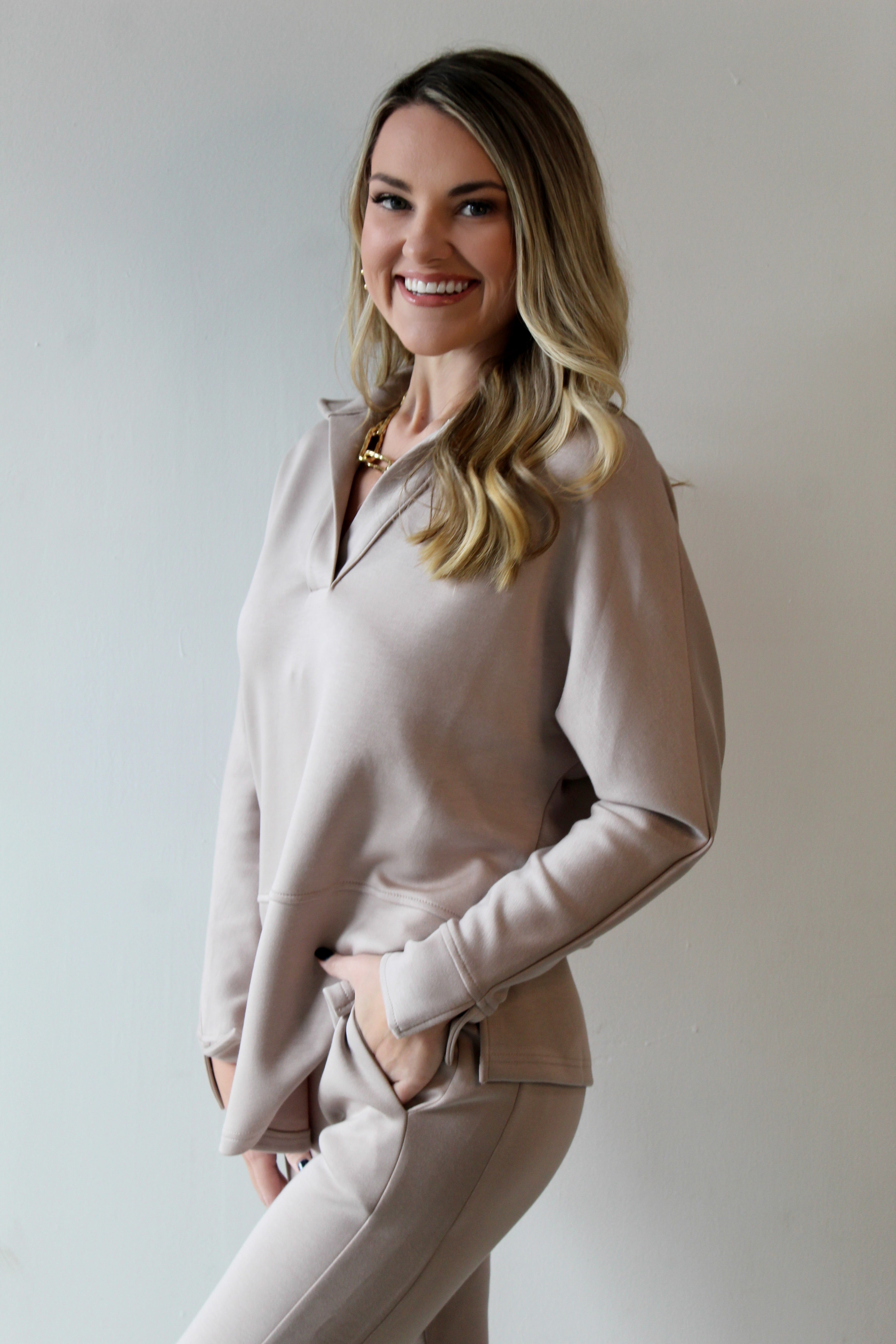 P. Cill Butter Collared Top