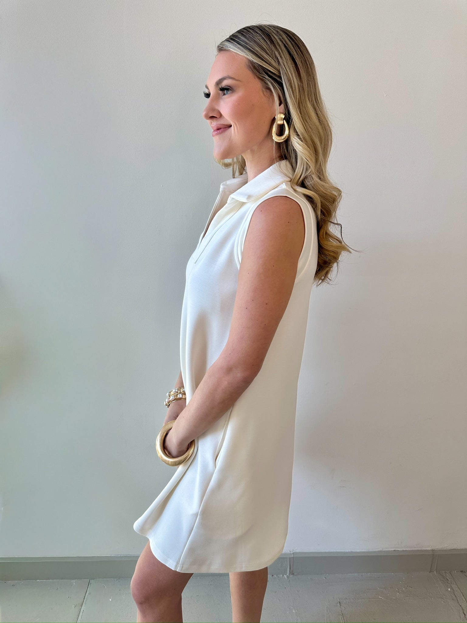 P. Cill Butter Modal Tennis Dress - Ivory