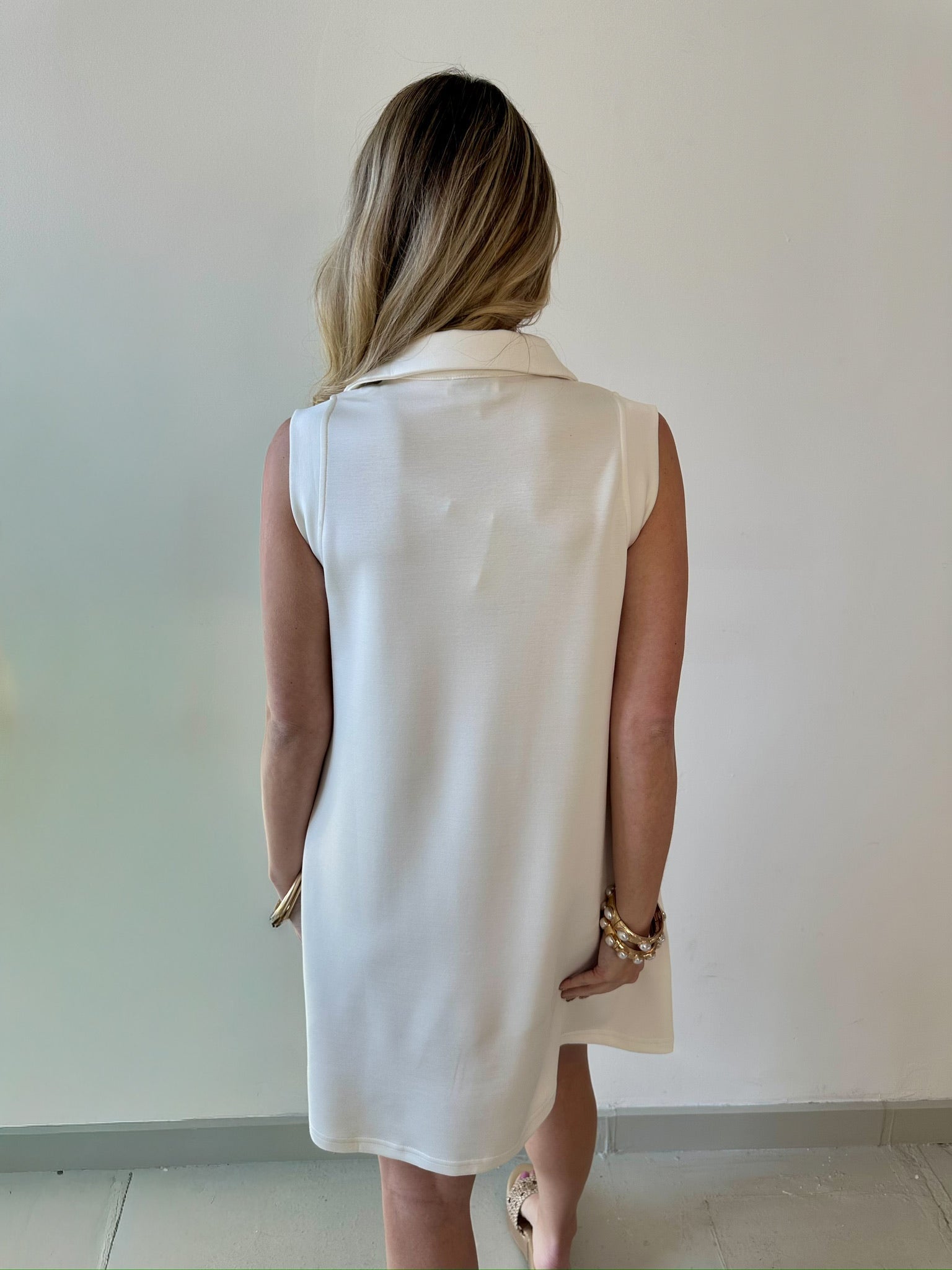 P. Cill Butter Modal Tennis Dress - Ivory