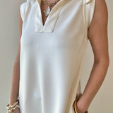 P. Cill Butter Modal Tennis Dress - Ivory