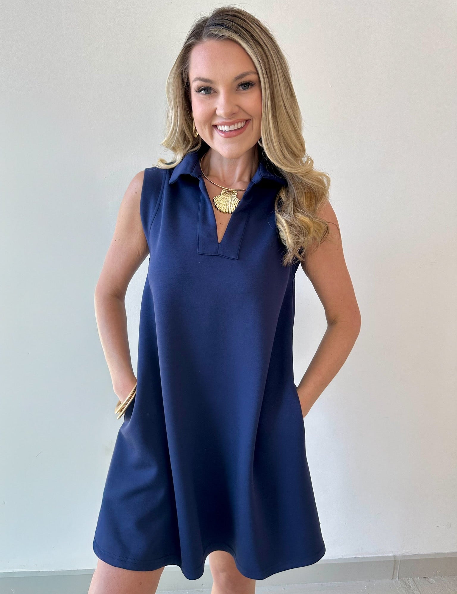 P. Cill Butter Modal Tennis Dress - Navy