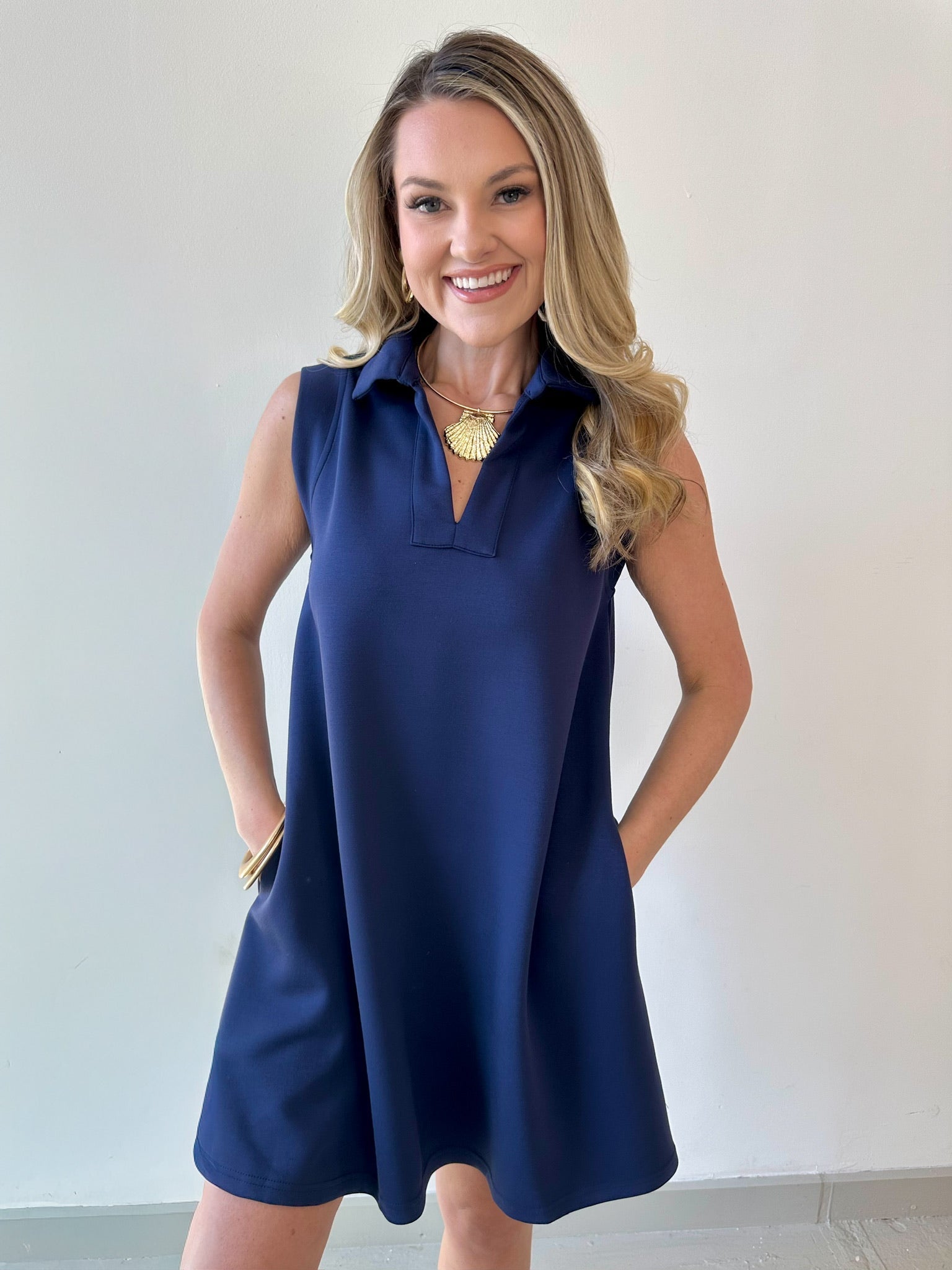 P. Cill Butter Modal Tennis Dress - Navy