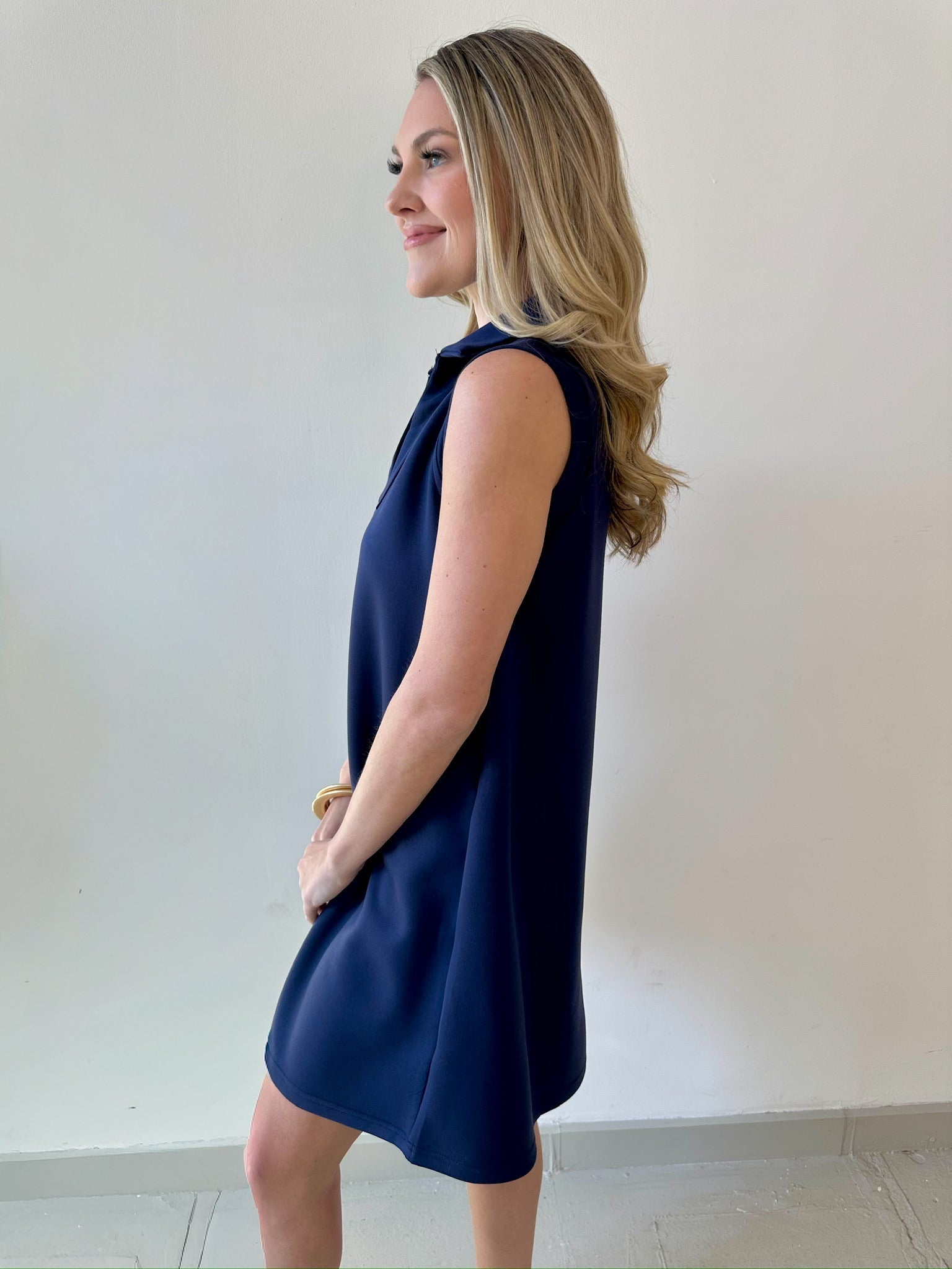 P. Cill Butter Modal Tennis Dress - Navy