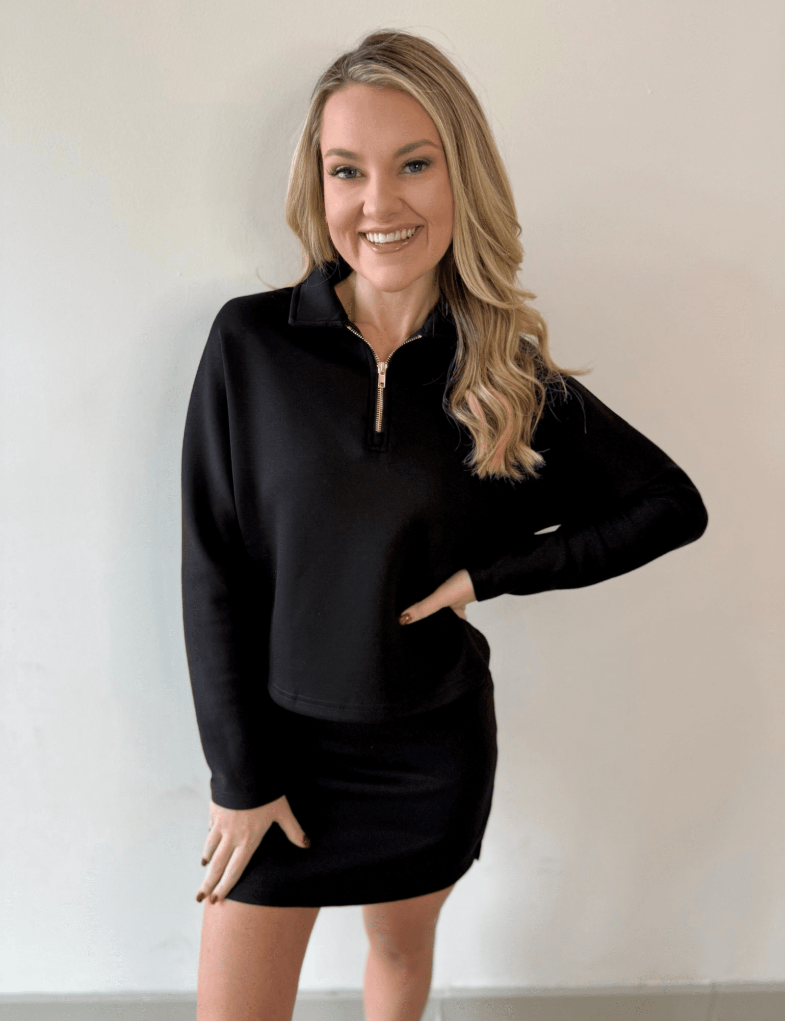 P. Cill Butter Quarter Zip Top