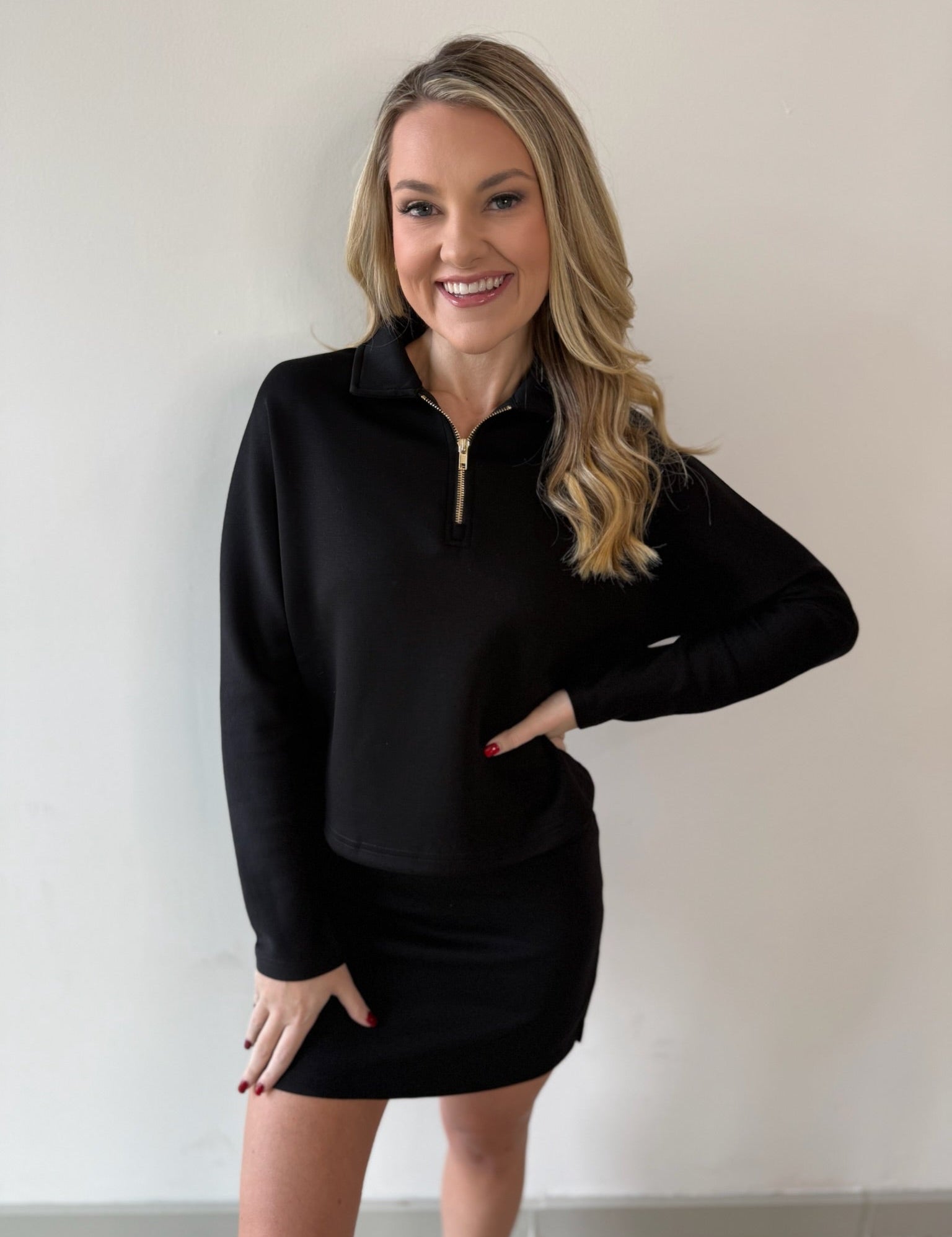 P. Cill Butter Quarter Zip Top