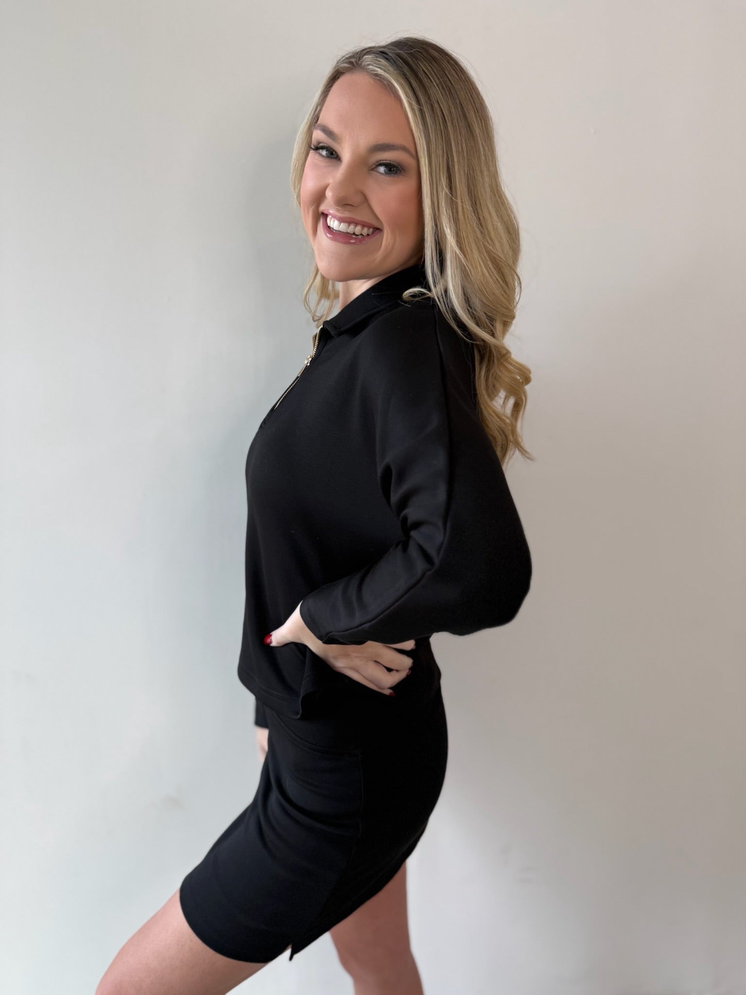 P. Cill Butter Quarter Zip Top