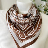 Paisley Bandana Scarf - Brown