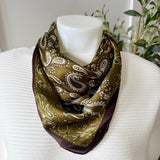 Paisley Bandana Scarf - Olive