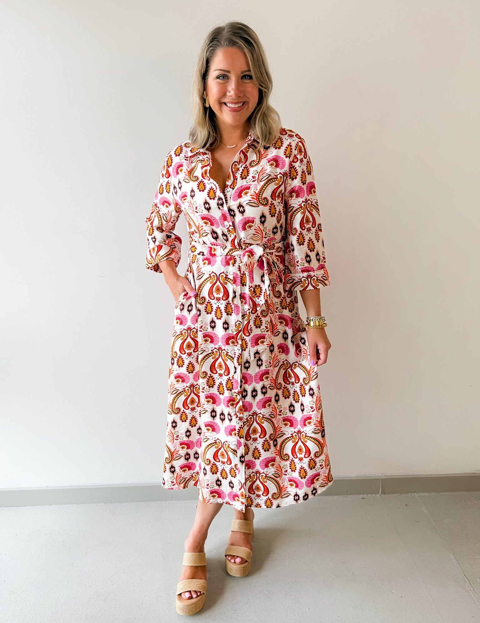 Paisley Print Maxi Dress