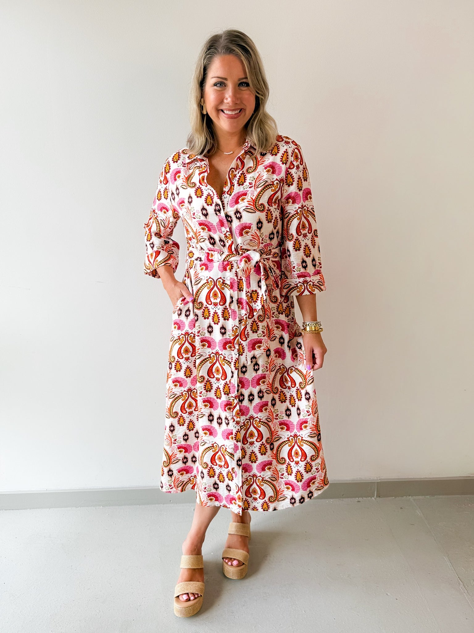 Paisley Print Maxi Dress