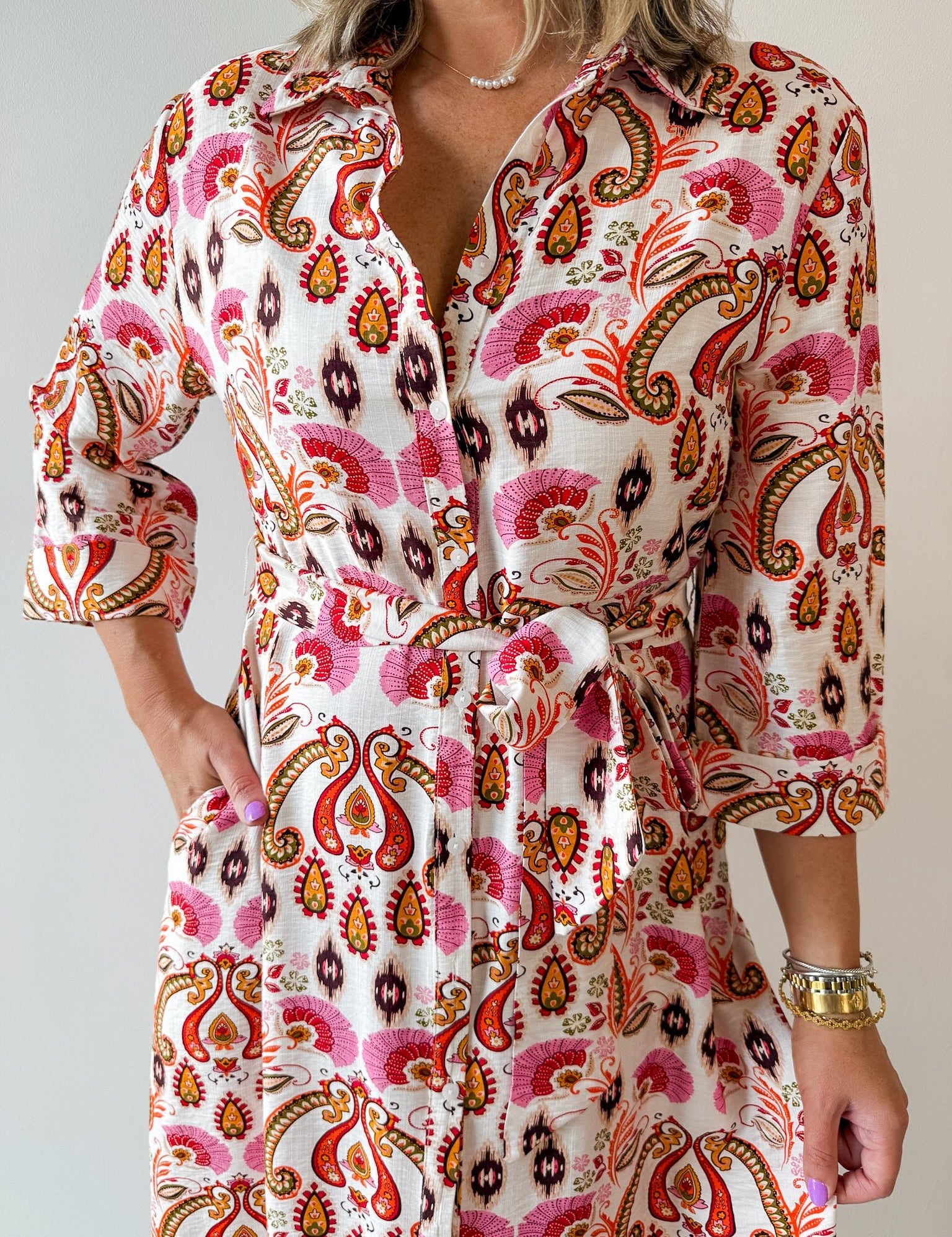 Paisley Print Maxi Dress
