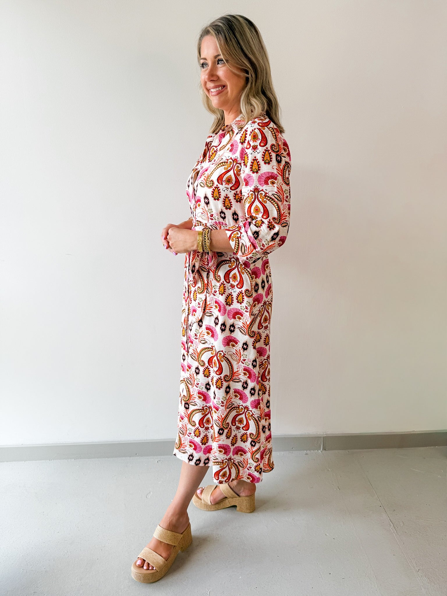 Paisley Print Maxi Dress